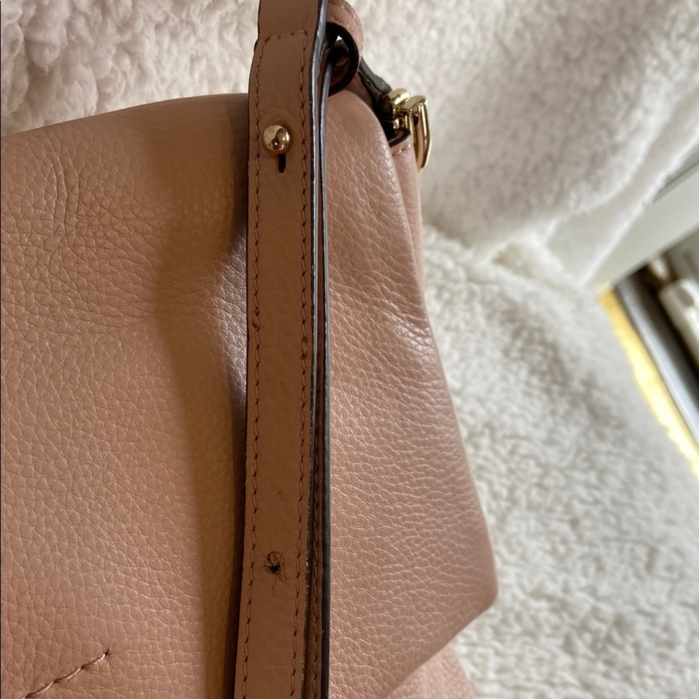 Vince Camuto Cameo Rose Leather Shoulder Bag with Gold Hardware - Picture 3 of 14